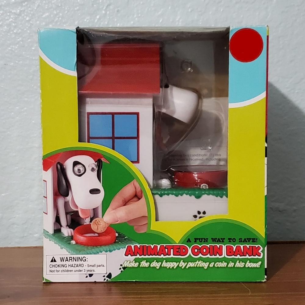 Animated Dog Coin Bank. New In Box.